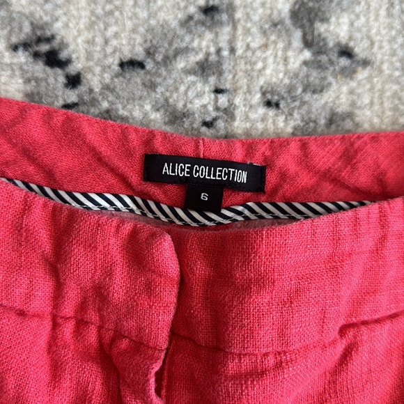 Alice Collection Scalloped Hem 9" Rise Pink Shorts Size 6 - Picture 5 of 12